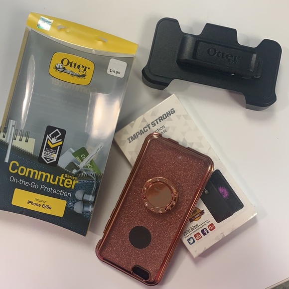 Phone combo pack. Otter clip, bling phone case plastic and impact case - Picture 2 of 7